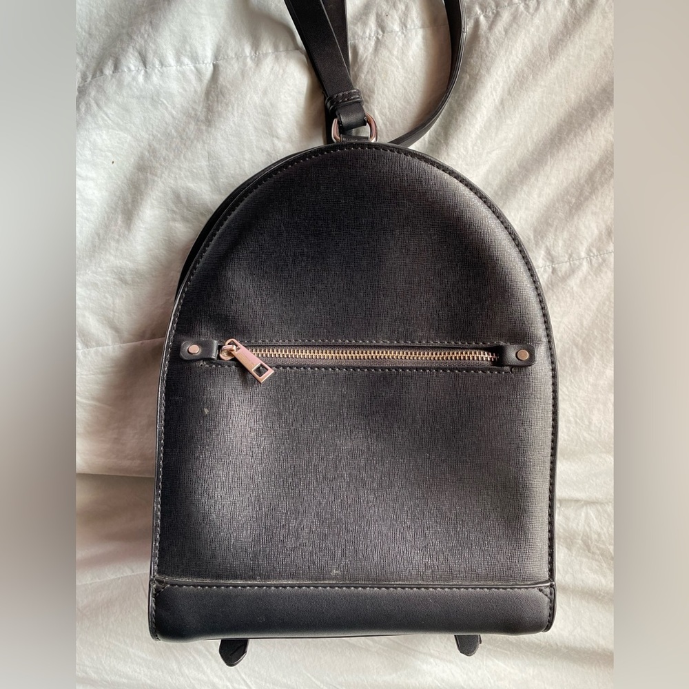 Black Leather Backpack